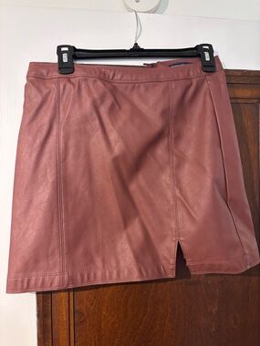 Abercrombie & Fitch brown MFaux Leather Mini Skirt
